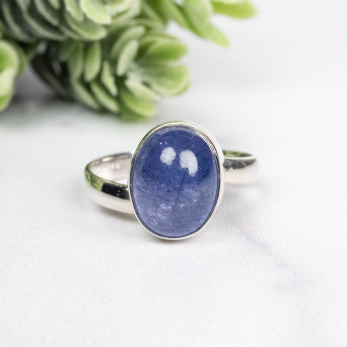Tanzanite Ring 12x9mm Size 8 Adjustable