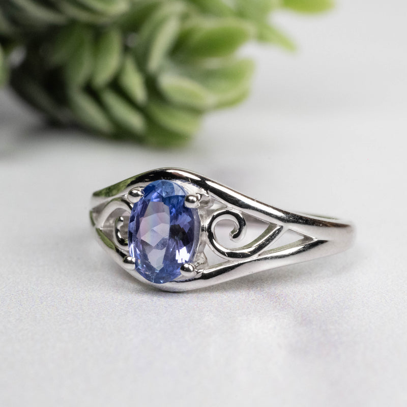 Tanzanite Ring 6.5x4.5mm Size 6 - InnerVision Crystals