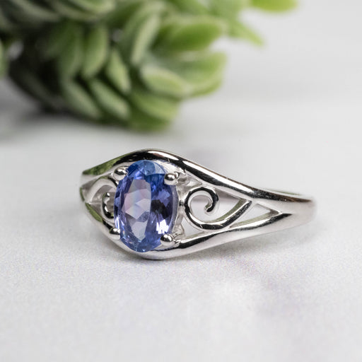 Tanzanite Ring 6.5x4.5mm Size 6 - InnerVision Crystals