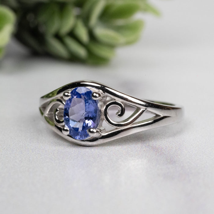 Tanzanite Ring 6.5x4.5mm Size 7