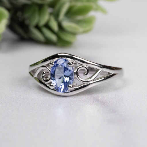 Tanzanite Ring 6.5x4.5mm Size 7 - InnerVision Crystals