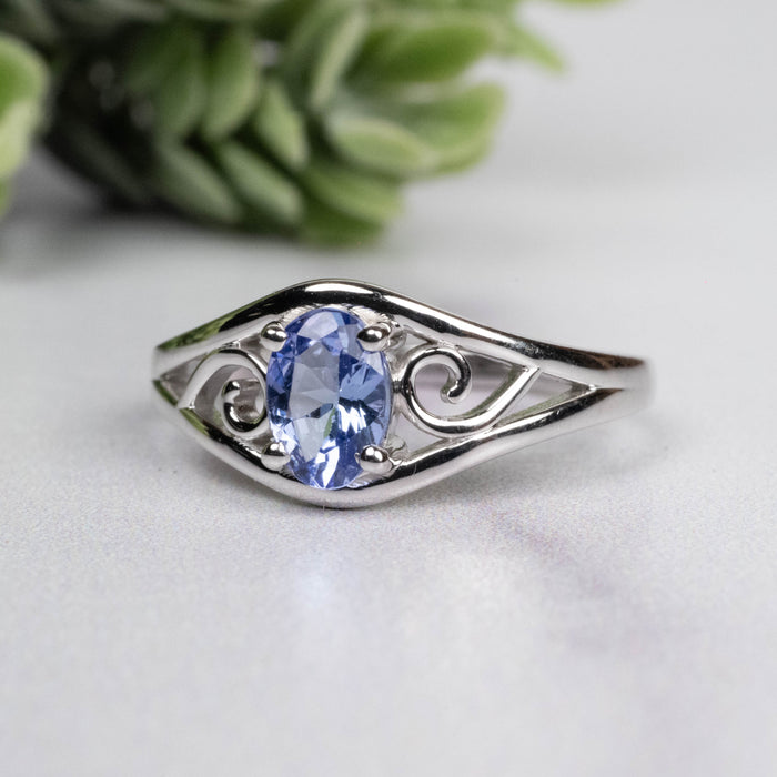 Tanzanite Ring 6.5x4.5mm Size 7