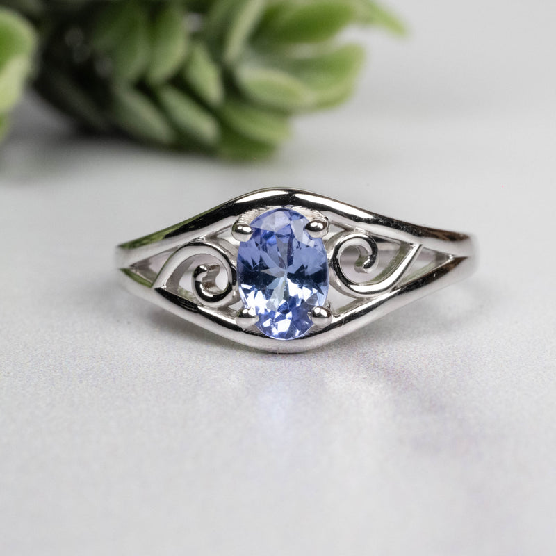 Tanzanite Ring 6.5x4.5mm Size 7 - InnerVision Crystals