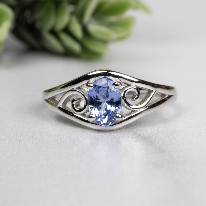 Tanzanite Ring 6.5x4.5mm Size 7