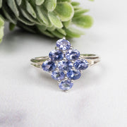 Tanzanite Ring 4x3mm Size 8 - InnerVision Crystals