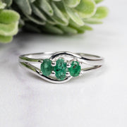 Emerald Ring 3-5mm Size 10 - InnerVision Crystals