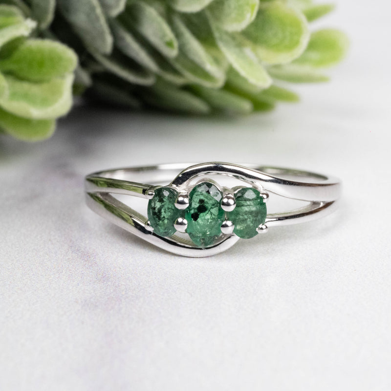 Emerald Ring 3-5mm Size 10 - InnerVision Crystals
