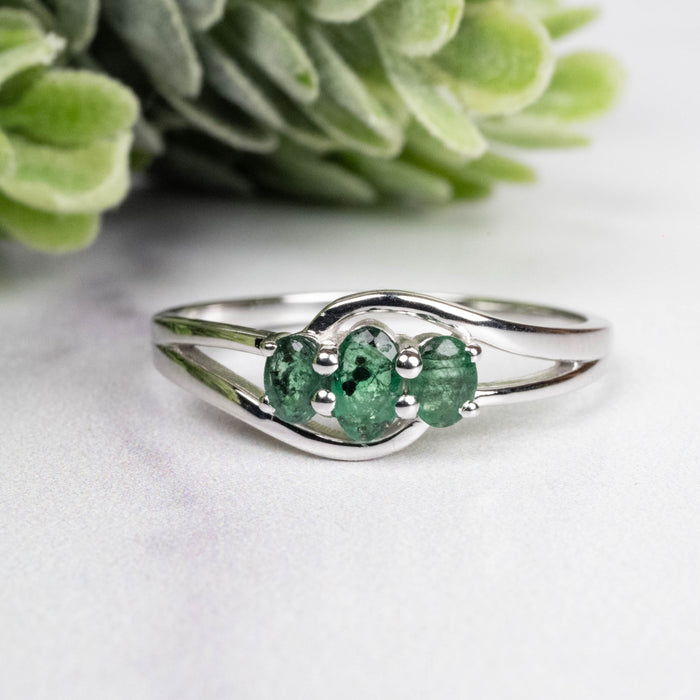 Emerald Ring 3-5mm Size 10