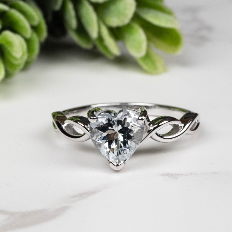 Aquamarine Ring 7.5mm Size 7