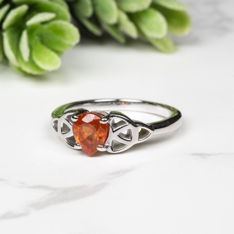 Spessartine Garnet Ring 6x5mm Size 5