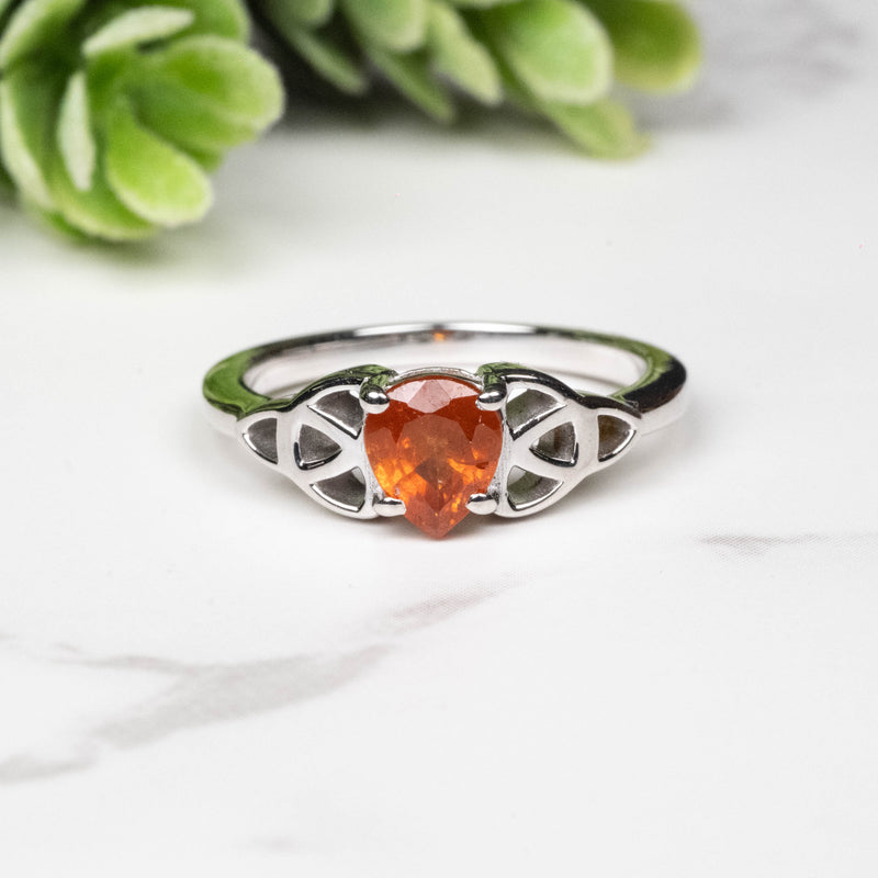 Spessartine Garnet Ring 6x5mm Size 5