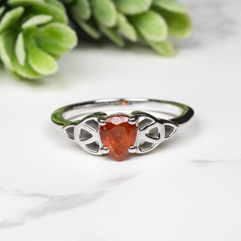 Spessartine Garnet Ring 6x5mm Size 7
