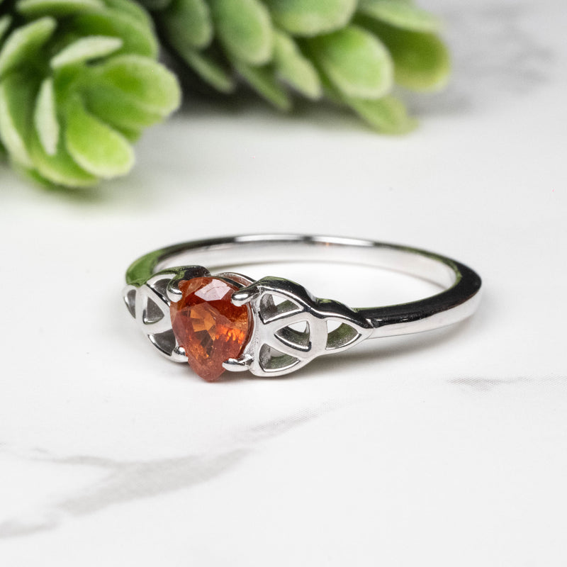 Spessartine Garnet Ring 6x5mm Size 8