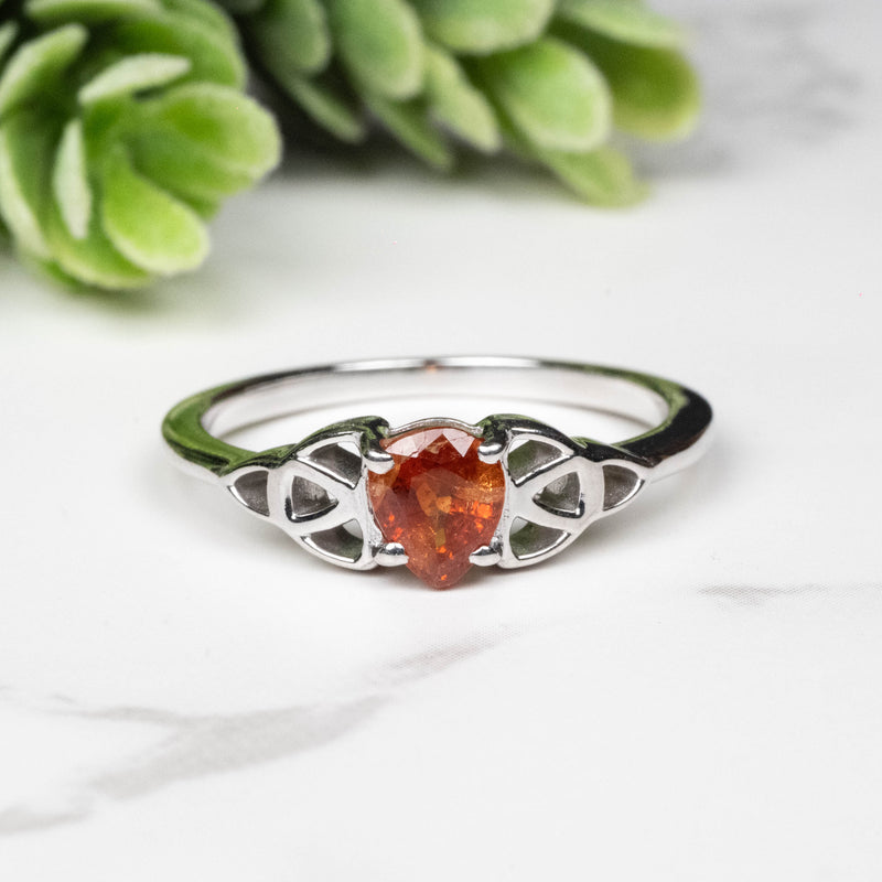 Spessartine Garnet Ring 6x5mm Size 8