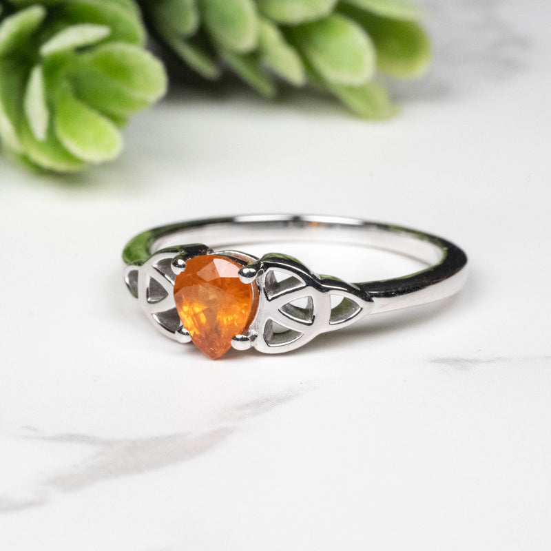 Spessartine Garnet Ring 6x5mm Size 8