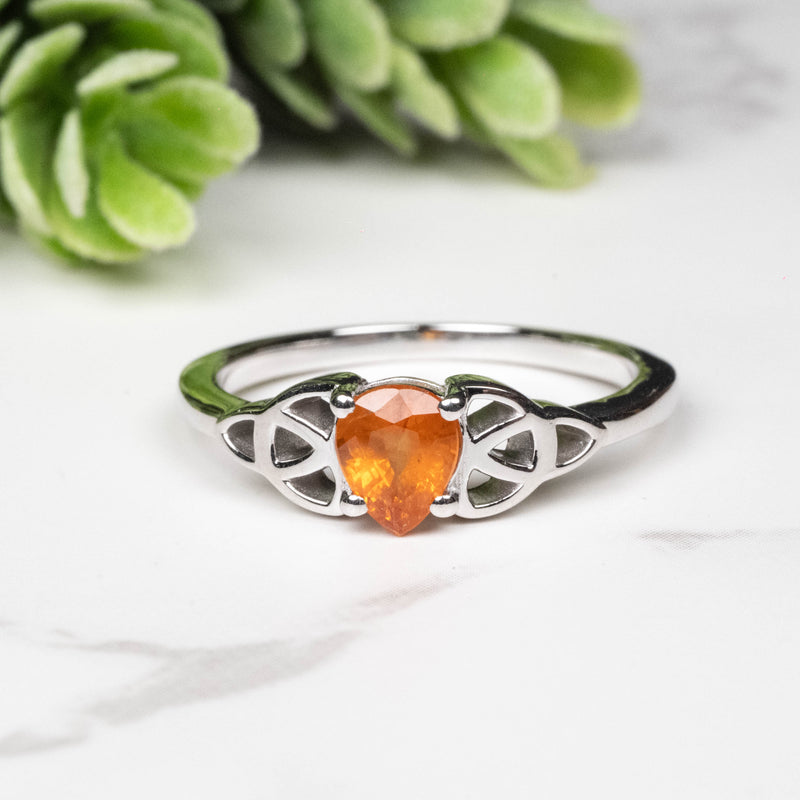 Spessartine Garnet Ring 6x5mm Size 8