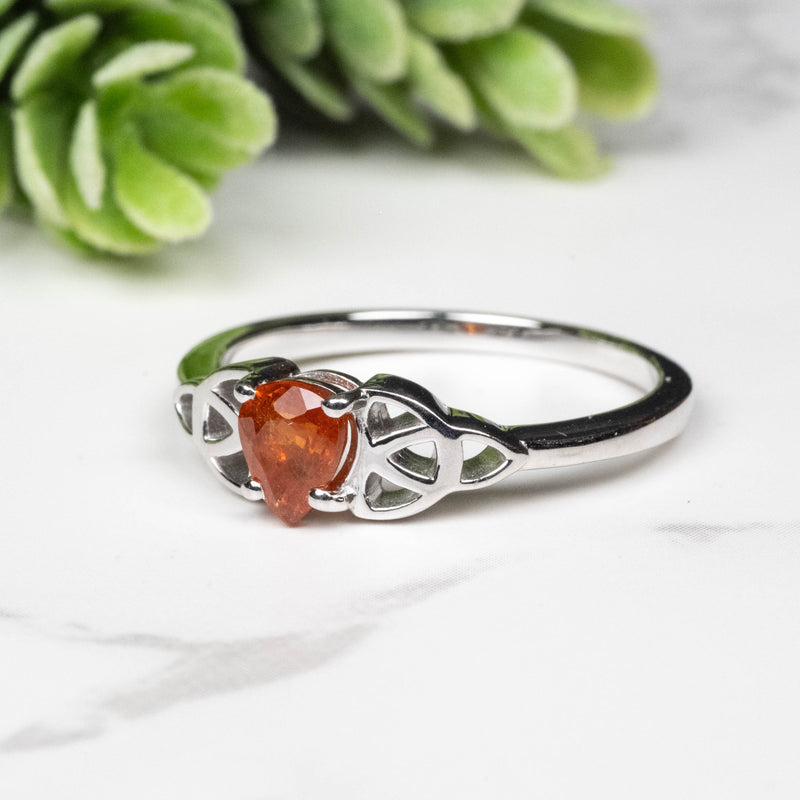 Spessartine Garnet Ring 6x5mm Size 9