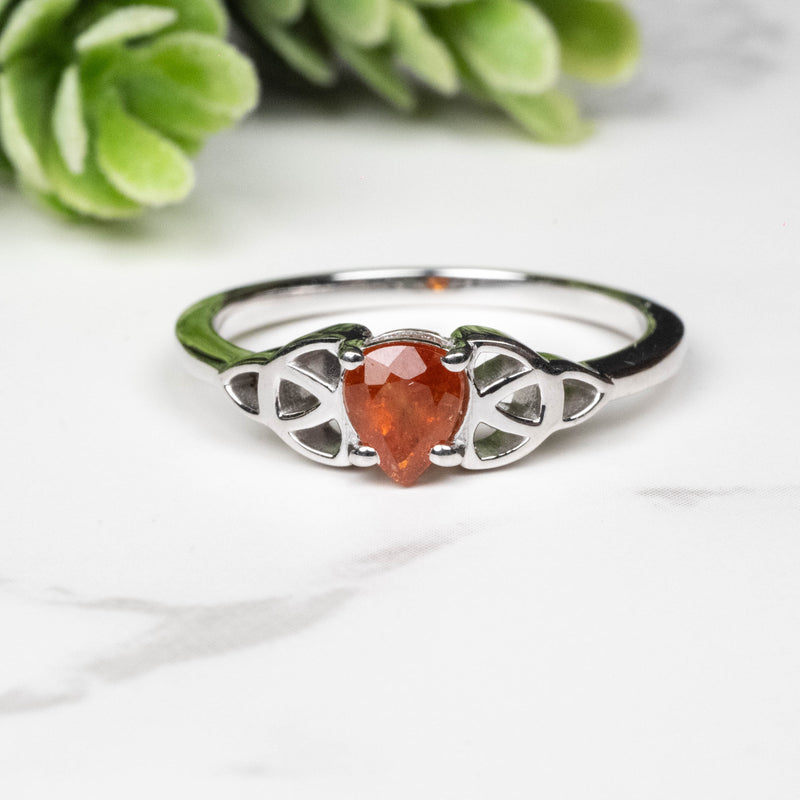 Spessartine Garnet Ring 6x5mm Size 9