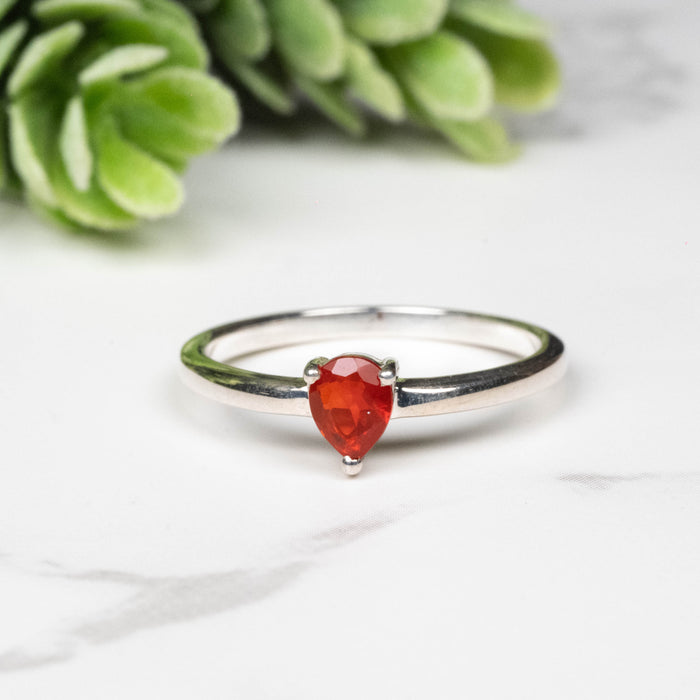 Mexican Fire Opal Ring 5x4mm Size 6