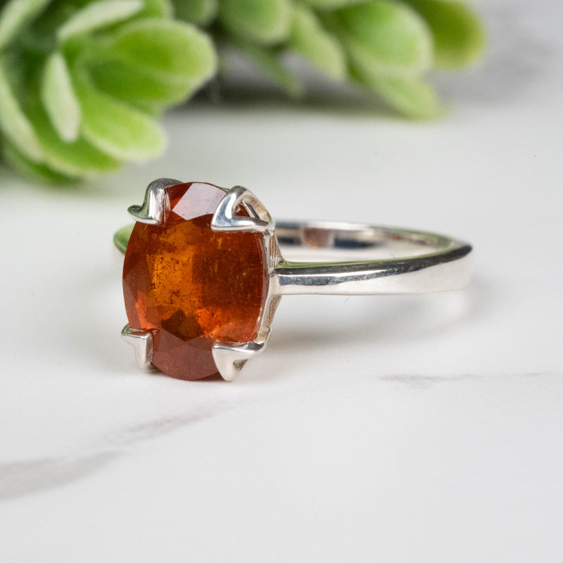 Orange Kyanite Ring 9x7mm Size 5
