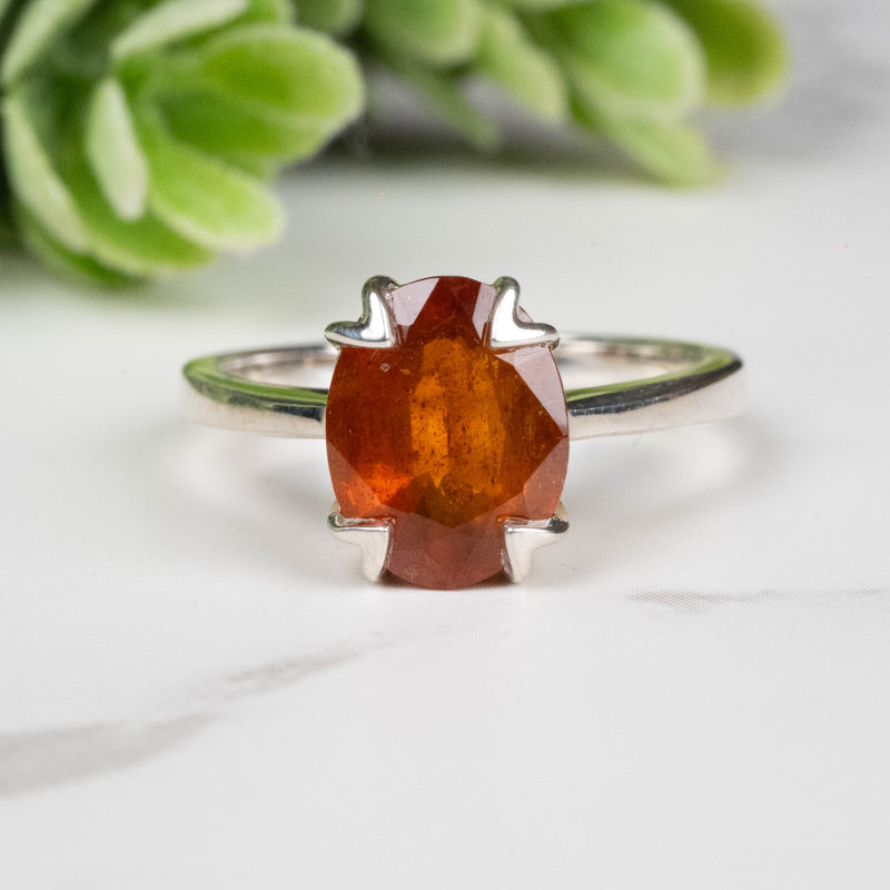 Orange Kyanite Ring 9x7mm Size 5