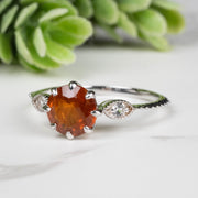 Orange Kyanite Ring 7mm Size 7 - InnerVision Crystals