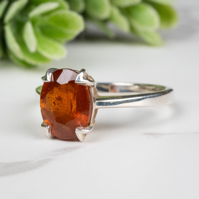 Orange Kyanite Ring 9x7mm Size 7