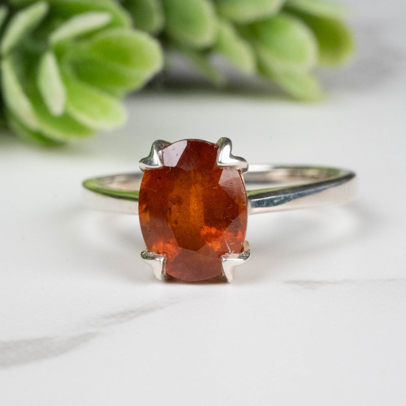 Orange Kyanite Ring 9x7mm Size 7