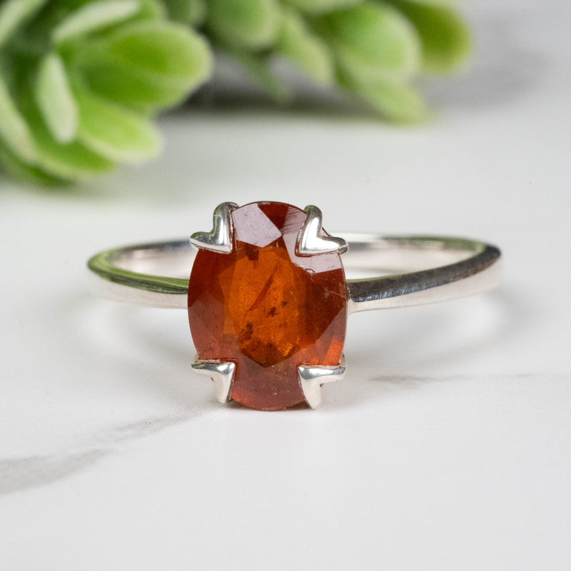 Orange Kyanite Ring 9x7mm Size 8