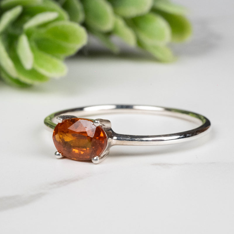 Orange Kyanite Ring 7x5mm Size 9