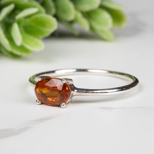 Orange Kyanite Ring 7x5mm Size 9 - InnerVision Crystals