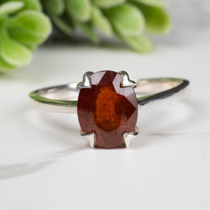 Orange Kyanite Ring 9x7mm Size 9
