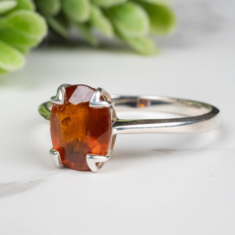 Orange Kyanite Ring 9x7mm Size 9