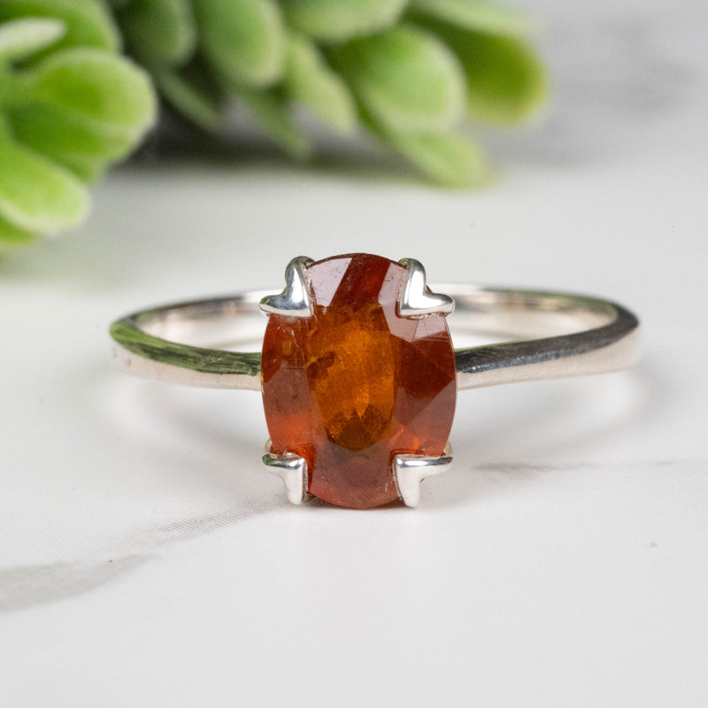Orange Kyanite Ring 9x7mm Size 9