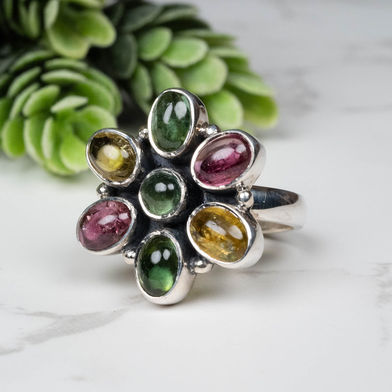 Tourmaline Ring 4mm-6mm Size 7