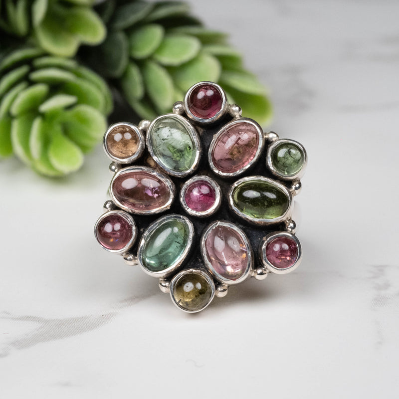 Tourmaline Ring 3mm-5.5mm Size 7 Adjustable