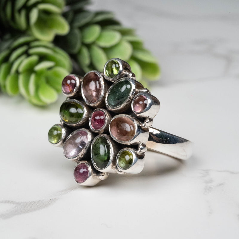 Tourmaline Ring 3mm-5.5mm Size 7 Adjustable