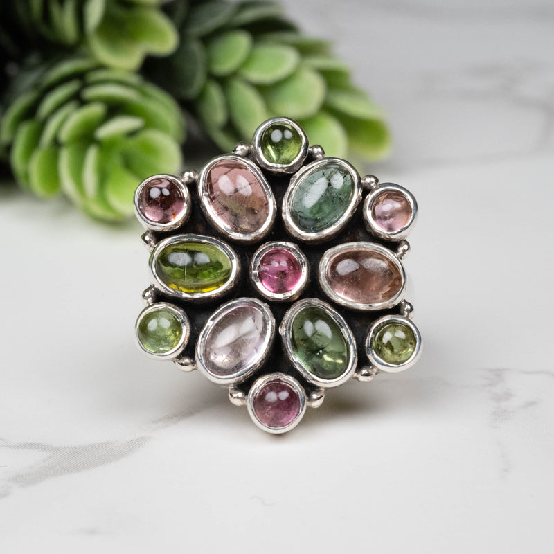 Tourmaline Ring 3mm-5.5mm Size 7 Adjustable