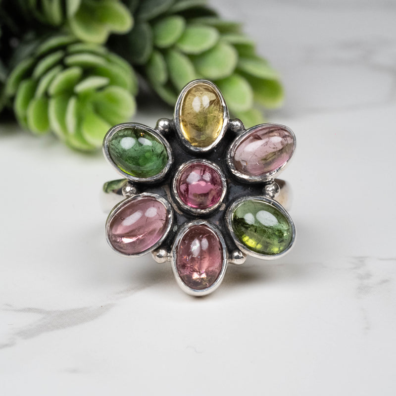 Tourmaline Ring 4mm-7mm Size 9
