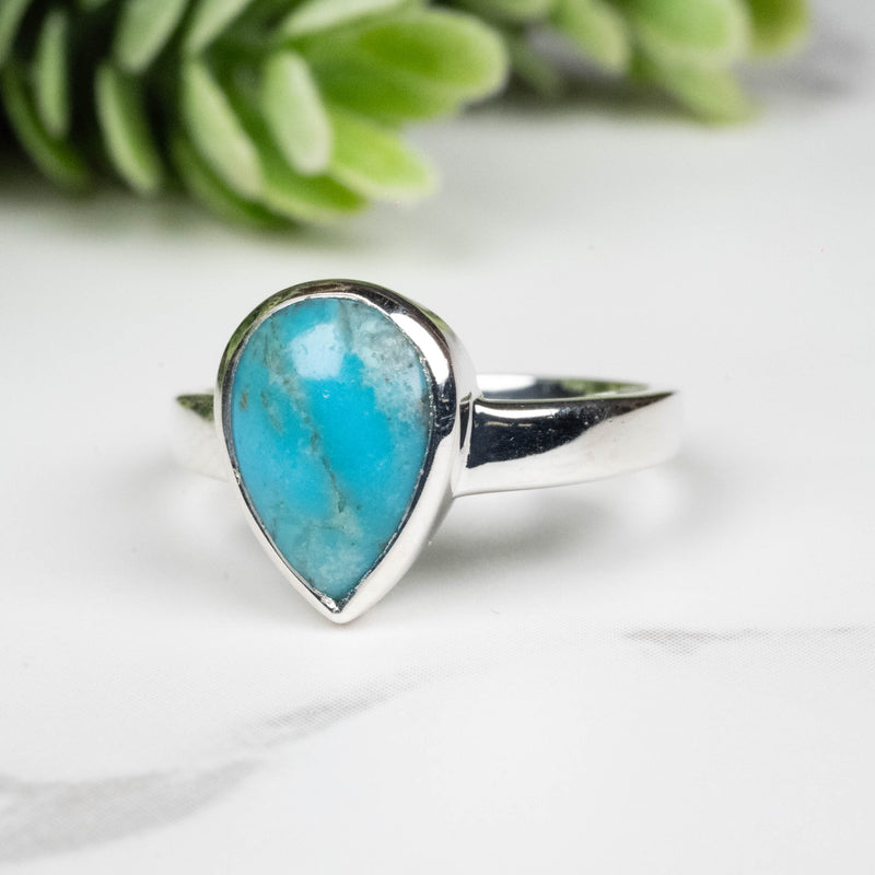 Persian Turquoise Ring 10x7mm Size 5