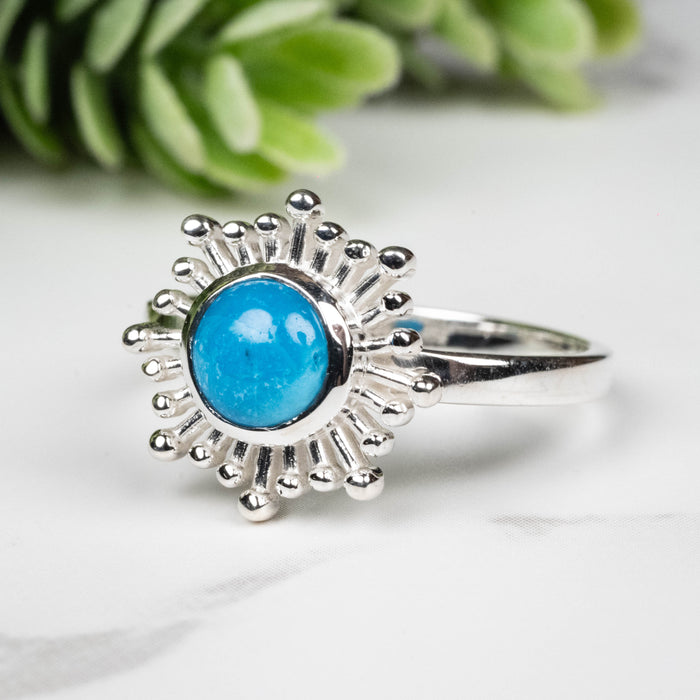 Sleeping Beauty Turquoise Ring 6mm Size 8