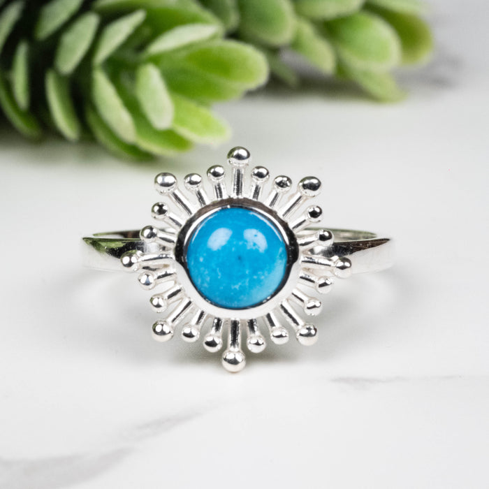 Sleeping Beauty Turquoise Ring 6mm Size 8