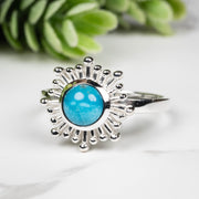 Sleeping Beauty Turquoise Ring 6mm Size 8 - InnerVision Crystals