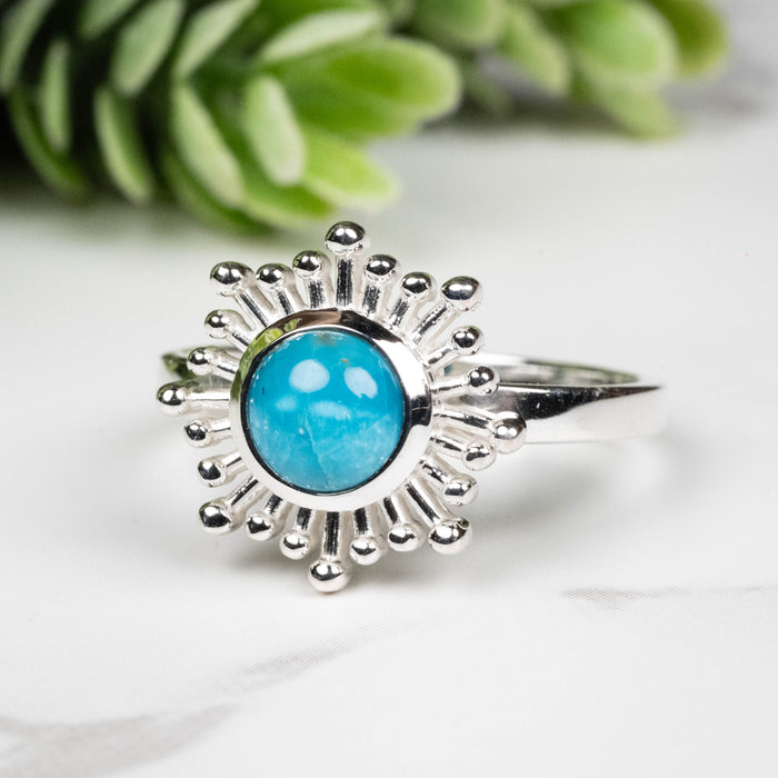 Sleeping Beauty Turquoise Ring 6mm Size 8