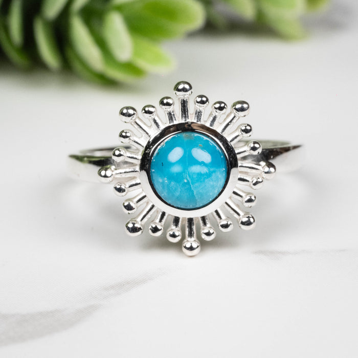 Sleeping Beauty Turquoise Ring 6mm Size 8