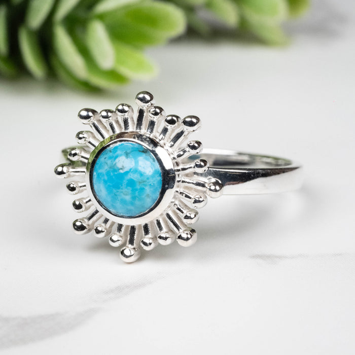 Sleeping Beauty Turquoise Ring 6mm Size 9