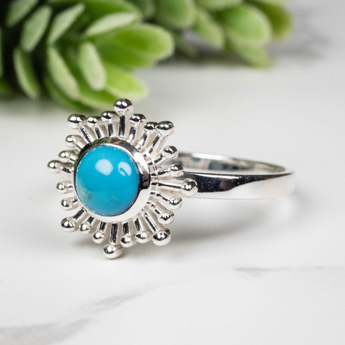 Sleeping Beauty Turquoise Ring 6mm Size 10