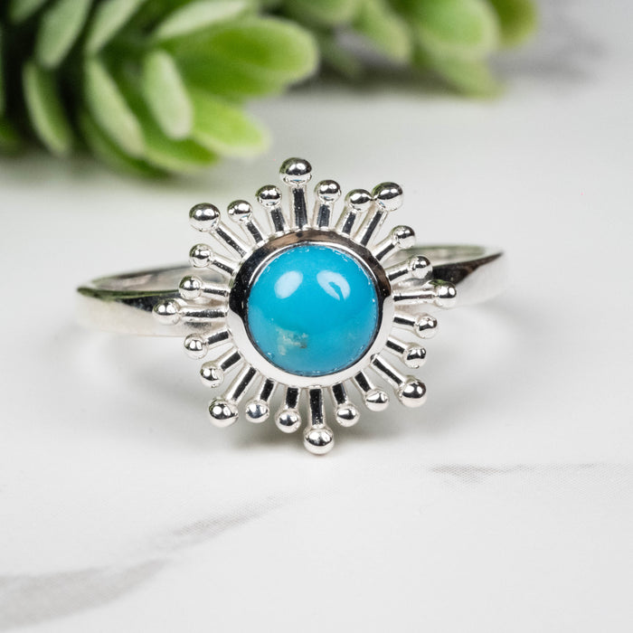 Sleeping Beauty Turquoise Ring 6mm Size 10