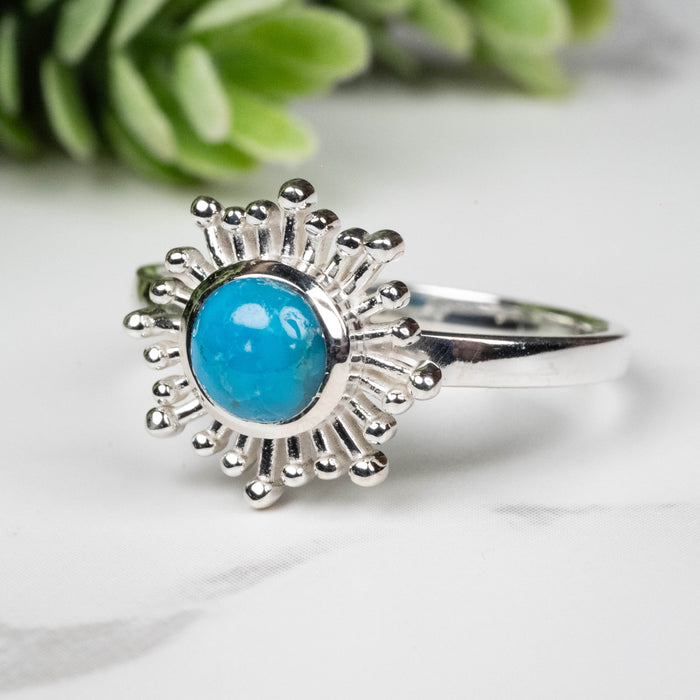 Sleeping Beauty Turquoise Ring 6mm Size 10