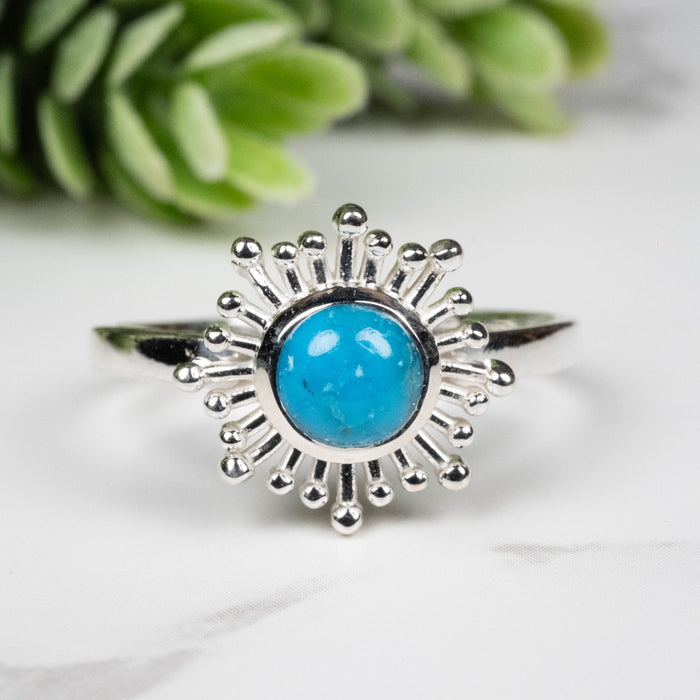 Sleeping Beauty Turquoise Ring 6mm Size 10